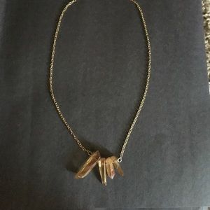 Gold and Natural Stone Necklace